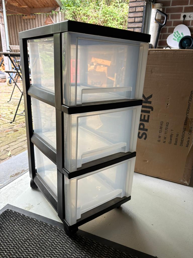 Plastic ladekastje, Huis en Inrichting, Kasten | Ladekasten, Ophalen of Verzenden, 25 tot 50 cm, Minder dan 50 cm, Minder dan 100 cm