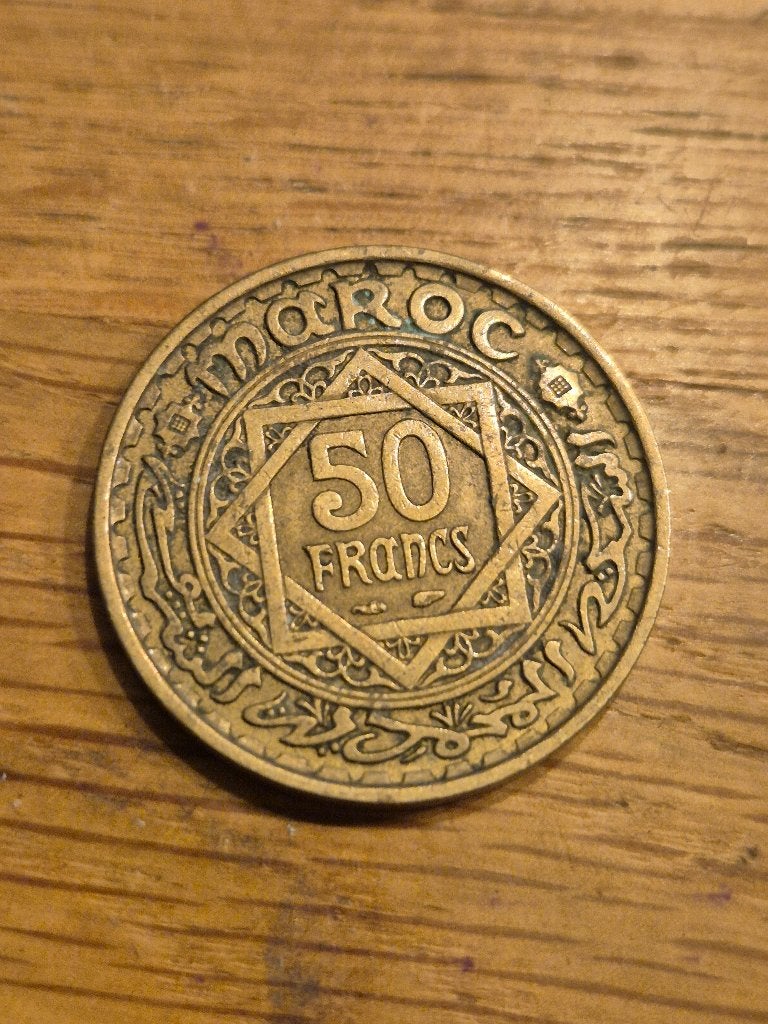 Marokko - 50 Franc 1951, Ophalen of Verzenden, Overige landen