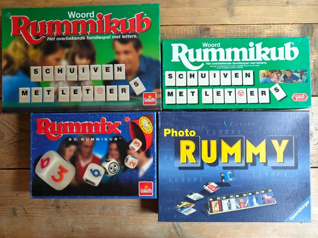 4 Varianten van Rummikub., Ophalen of Verzenden, Goliath., Goliath., Goliath.