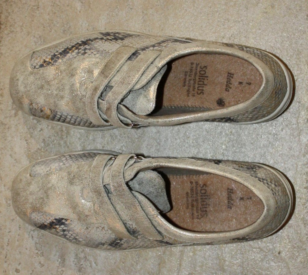 Beige schoenen slangenprint maat 41 Wijdte: K, Solidus, Beige, Overige typen, Ophalen of Verzenden