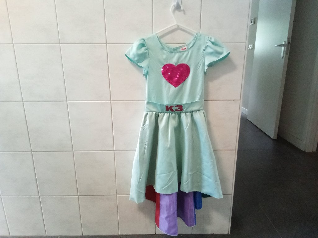 K3 verkleed jurk, baljurk uit love Cruise, maat 134, Ophalen, Gebruikt, 134 t/m 140, Meisje