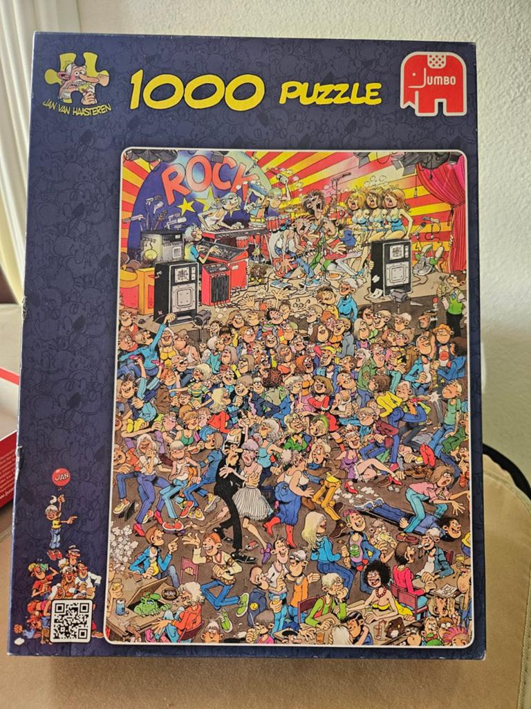 Jan van Haasteren, rock around the clock, 1000 stukjes, Ophalen, 500 t/m 1500 stukjes, Zo goed als nieuw
