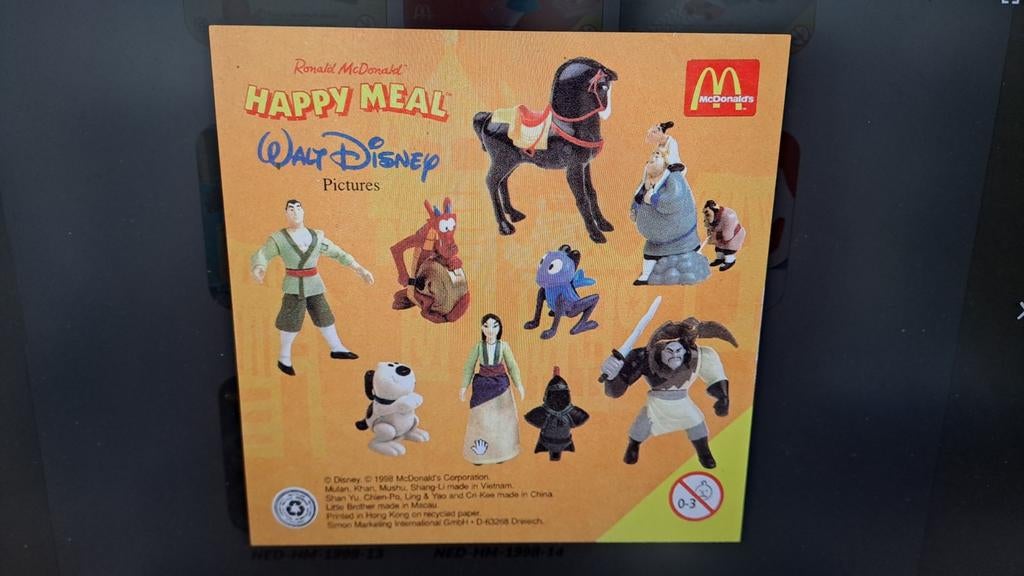 McDonald's Happy Meal Disney Mulan 1998, Verzamelen, Poppetjes en Figuurtjes, Ophalen of Verzenden