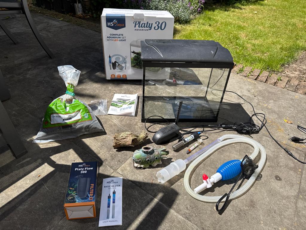 Aquarium 30 liter. Compleet! Met originele verpakking, Dieren en Toebehoren, Ophalen, Inclusief deksel, HS Aqua, Zo goed als nieuw