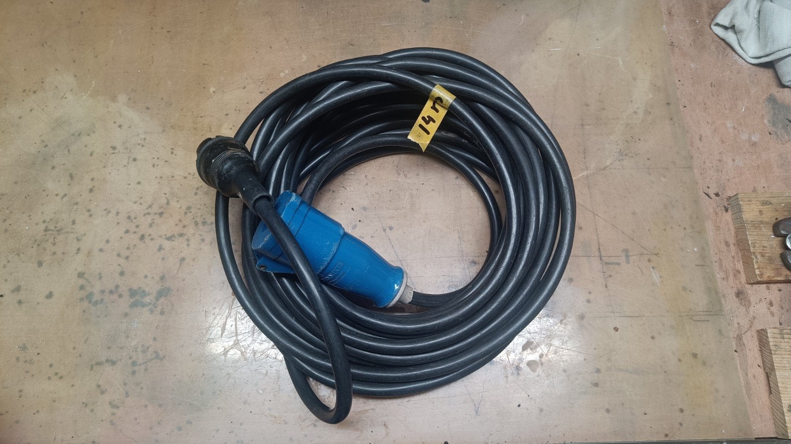 Verlengsnoer 14m met CEE stekker, Ophalen, Gebruikt, Overige merken, Kabel of Snoer