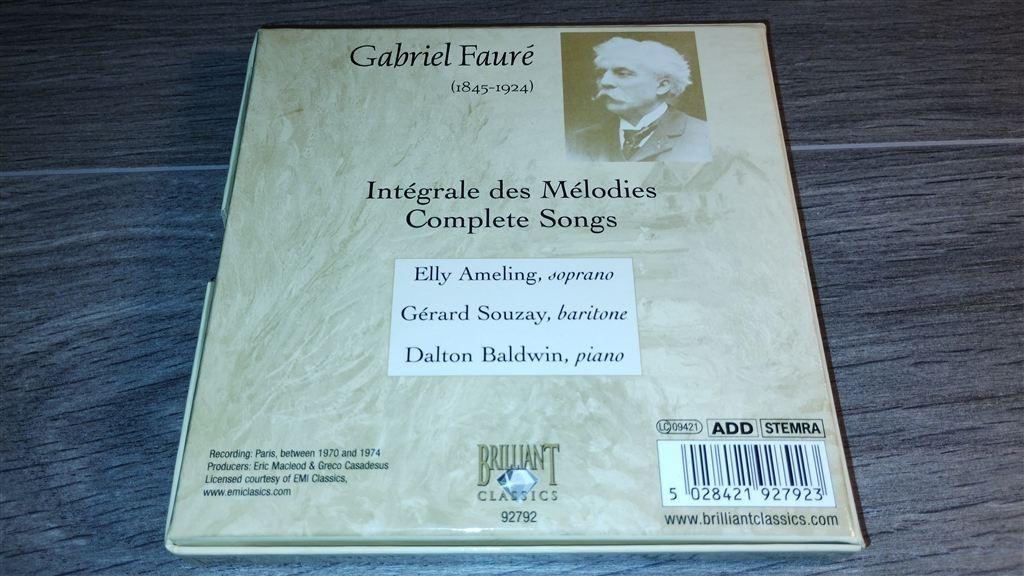 Fauré Elly Ameling, Gérard Souzay ‎- Mélodies / Lieder, Ophalen of Verzenden, Classicisme, Zo goed als nieuw, Kamermuziek