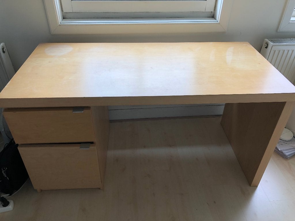 Bureau, Huis en Inrichting, Bureaus, Ophalen, Met lades, Gebruikt, Hout