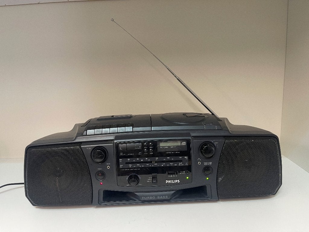 Philips AZ8114/00 Boombox radio/CD/cassettespeler, N, Ophalen of Verzenden, Radio, Philips