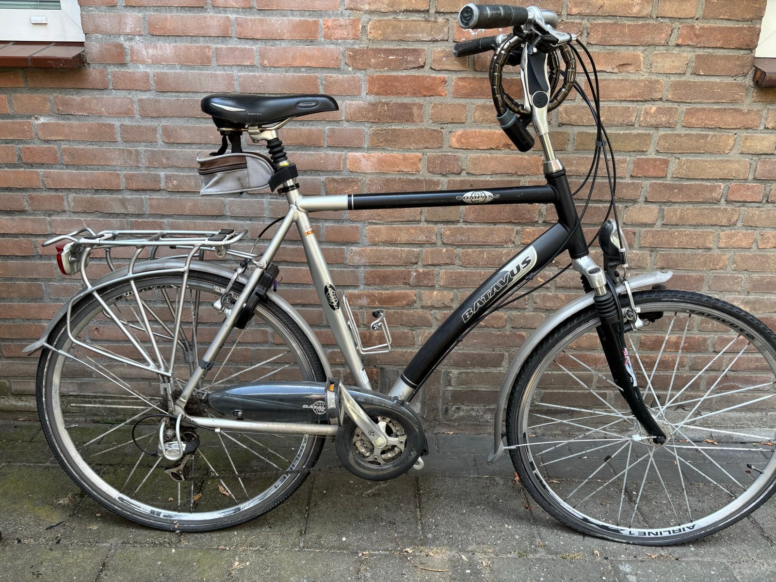 Batavus fiets met 61 cm frame en versnellingen, Ophalen, Gebruikt, Velgrem, Versnellingen
