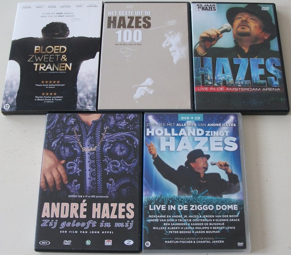 Dvd *** ANDRÉ HAZES *** 5 stuks, Cd's en Dvd's, Alle leeftijden, Zo goed als nieuw, Concert, Ophalen of Verzenden