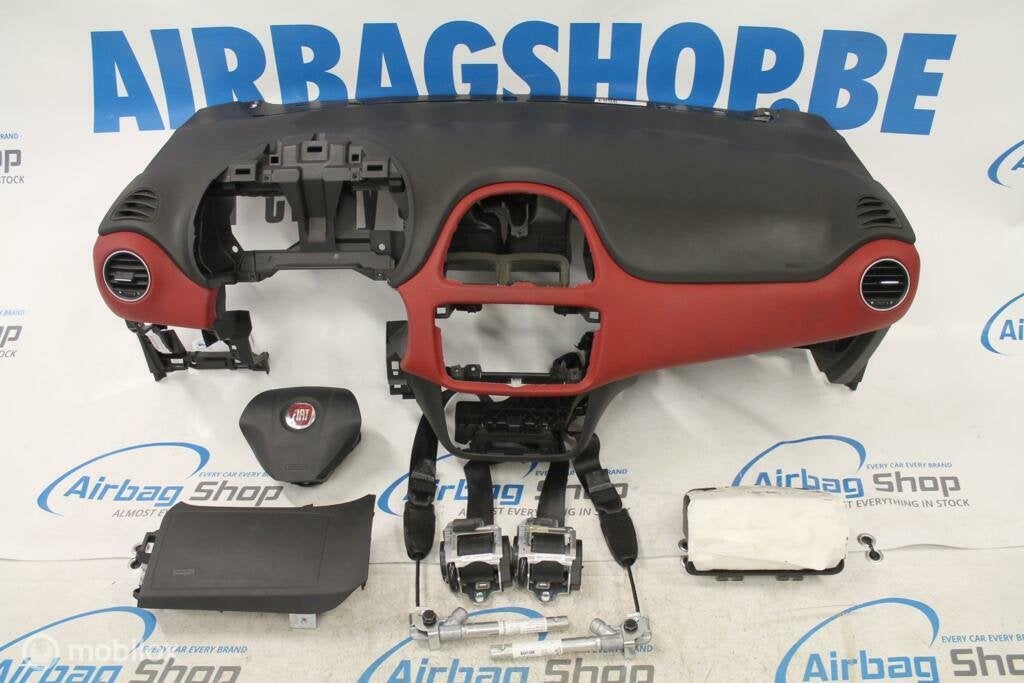 Airbag set - Dashboard rood/zwart Fiat Punto Evo (2009-2012)