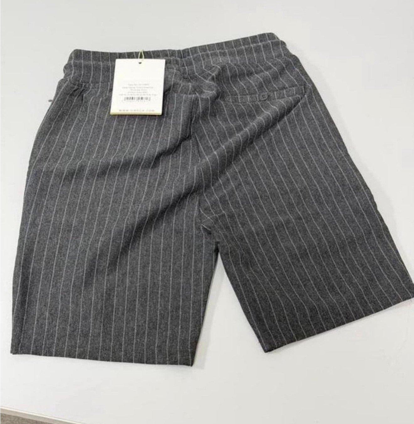 SikSilk Smart Essential Pinstripe Short Grey Marl XS grijs, P, P, P, Nieuw