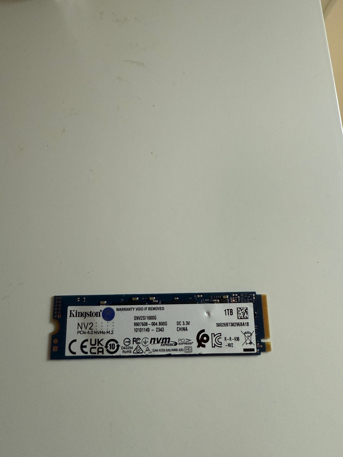 Kingston 1TB SSD, Computers en Software, Optische drives, Ophalen, Zo goed als nieuw