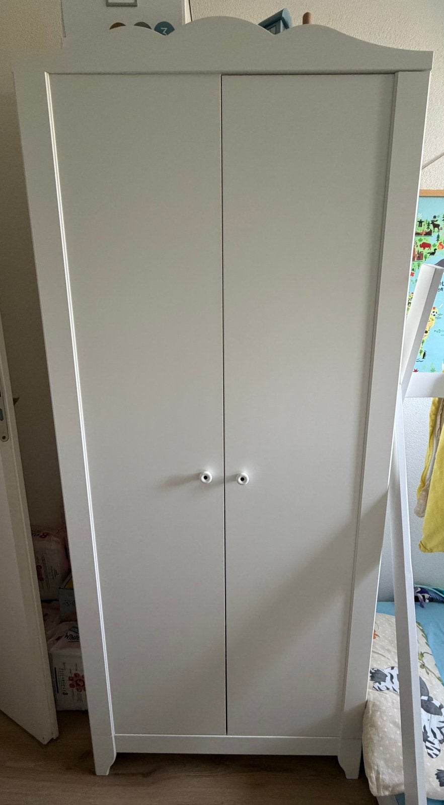 Ikea Smagora kinder kleding kast wit, Ophalen, Gebruikt, Kast, 50 tot 70 cm