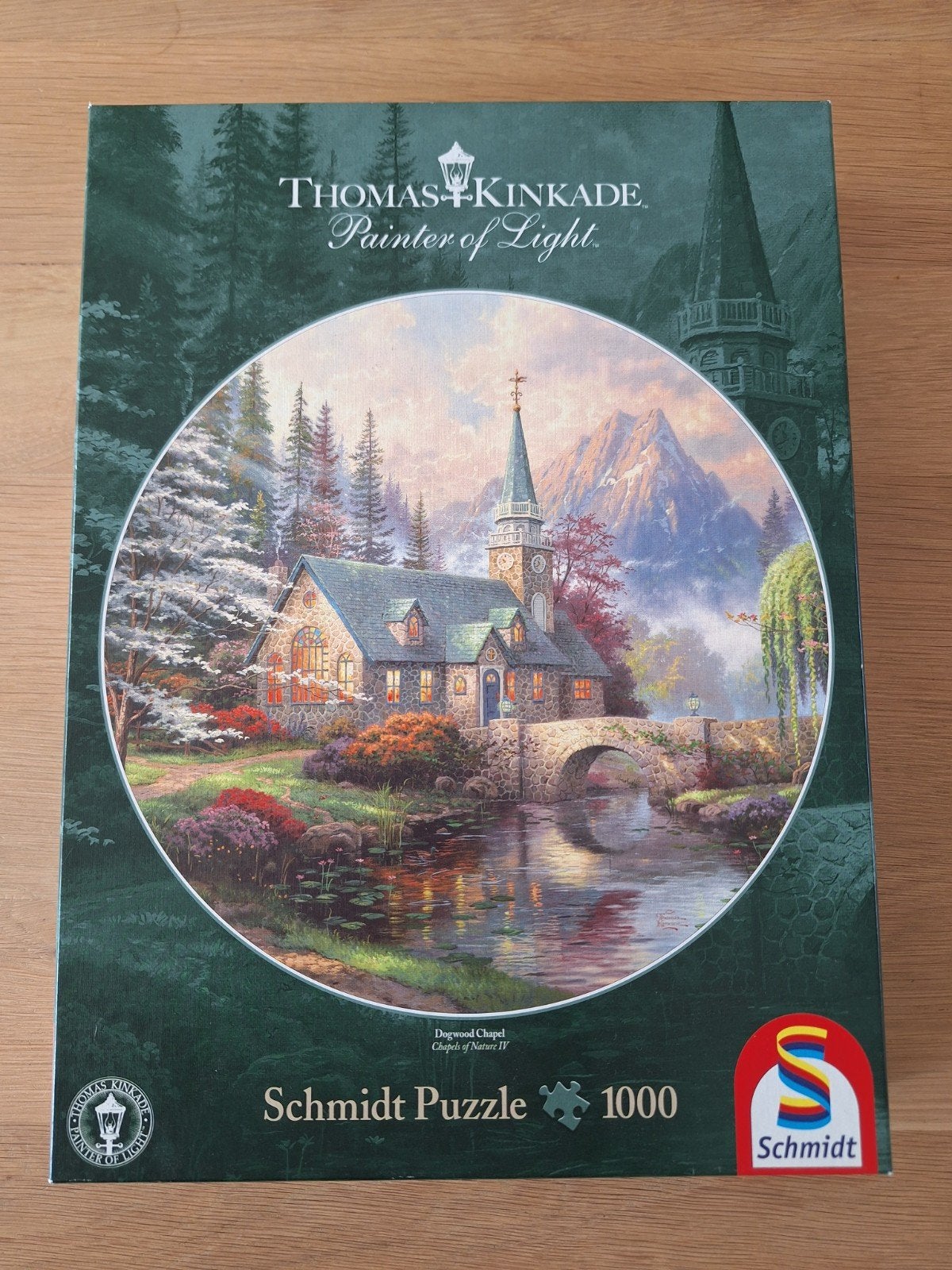 Thomas Kinkade Schmidt Ronde Puzzel 1000 Stukjes, Hobby en Vrije tijd, Ophalen of Verzenden, 500 t/m 1500 stukjes, Zo goed als nieuw