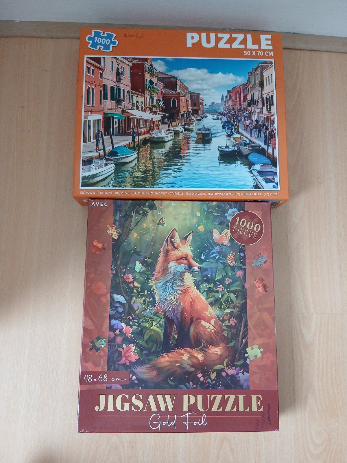 2x 1000 stukjes puzzels van de action, Ophalen, 500 t/m 1500 stukjes, Zo goed als nieuw, Legpuzzel