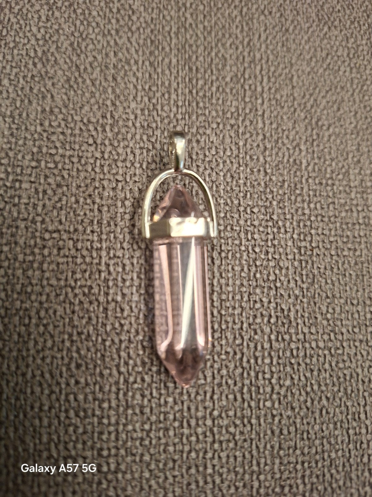Roze Kwarts Hanger - Puntvormig Kristal, Ophalen, Overige voorstellingen, Nieuw, Steen of Mineraal
