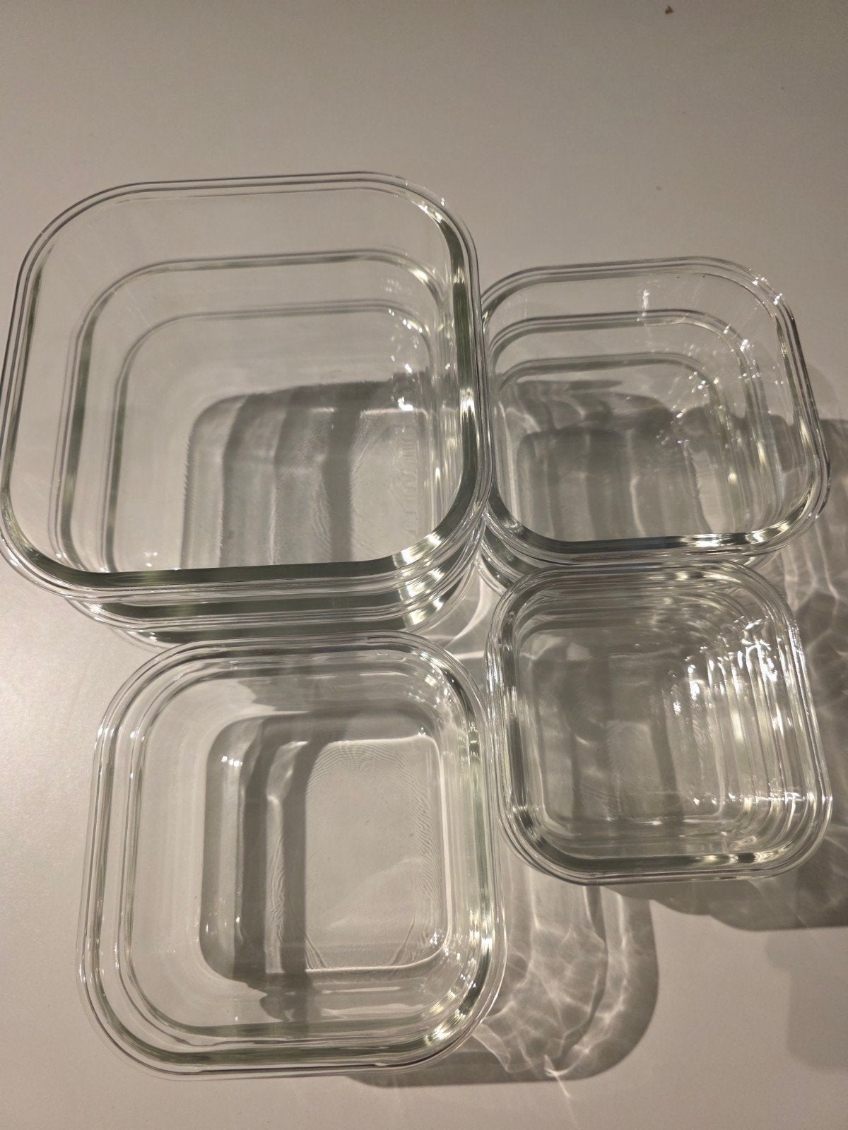 Glass food storage set - 11 containers with lids, Voorraadpot, Ophalen, Zo goed als nieuw, Glas