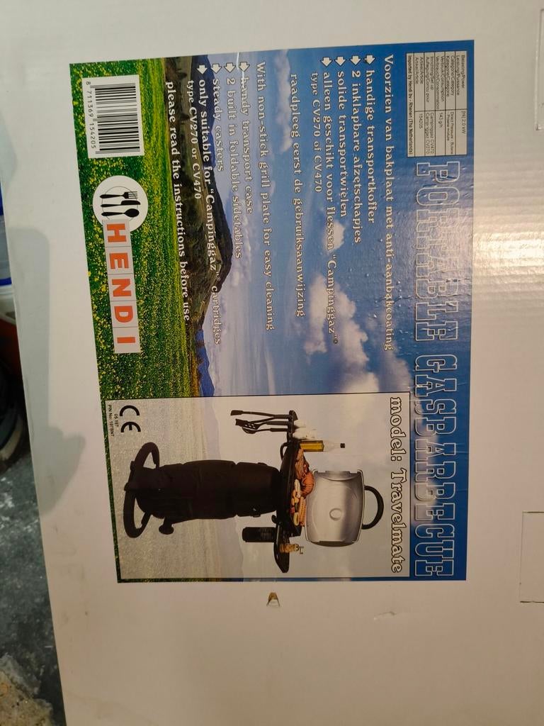 Hendi Draagbare Gasbarbecue Travelmate - Nieuw in Doos, Ophalen of Verzenden, Nieuw, Hendi