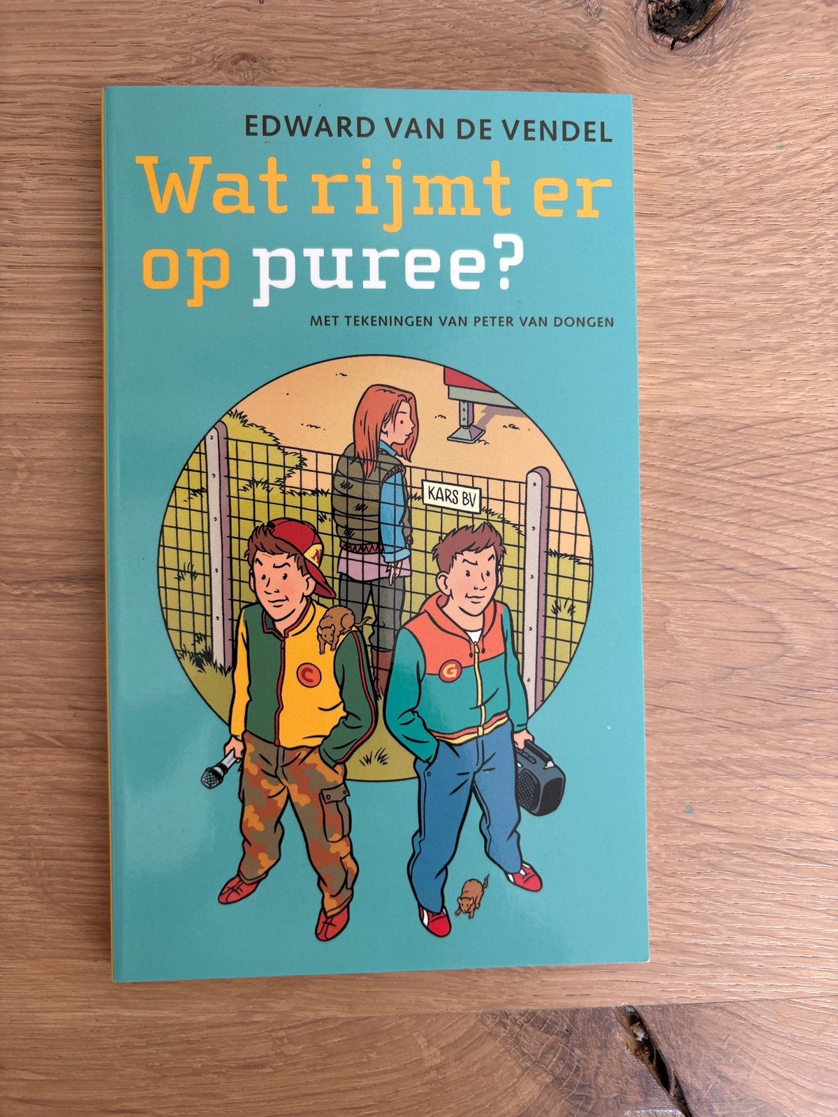Edward van de Vendel - Wat rijmt er op puree?, Boeken, Ophalen of Verzenden, Zo goed als nieuw, Edward van de Vendel, Fictie algemeen