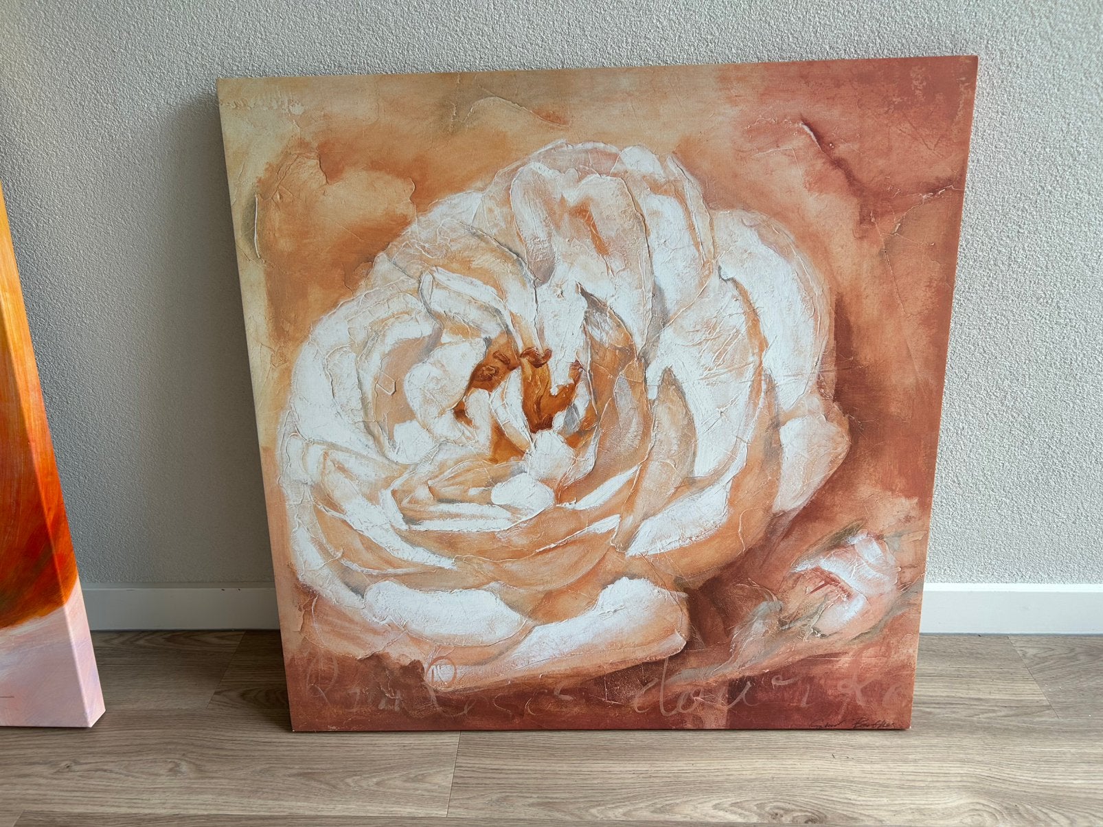 Mooi schilderij 90x90, Ophalen, Zo goed als nieuw, Schilderij, 75 cm of meer