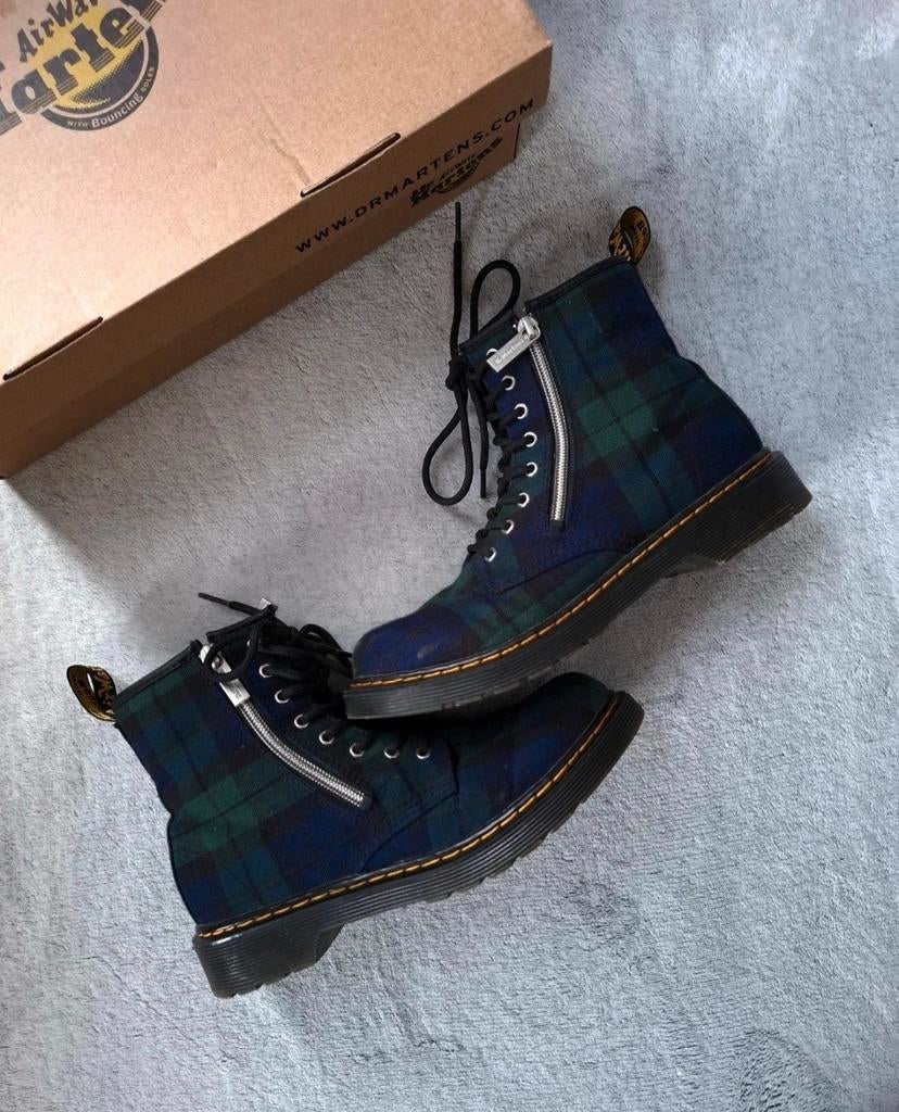 Dr. Martens Airwair Groen/Blauw Patroon Maat 37, Lage of Enkellaarzen, Ophalen of Verzenden, Groen, Dr. Martens