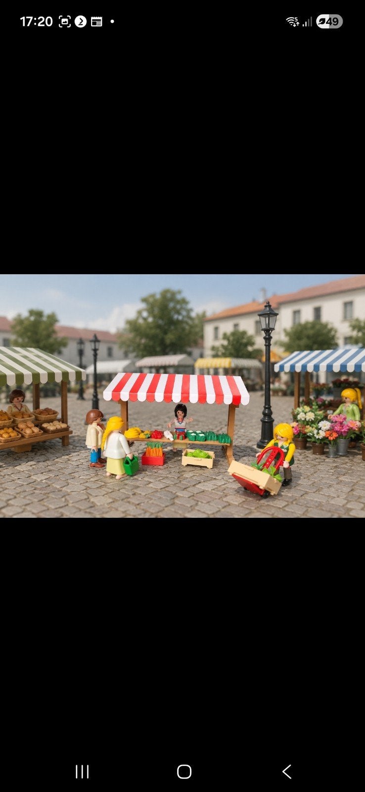 Playmobil grote marktkraam., Ophalen of Verzenden, Zo goed als nieuw