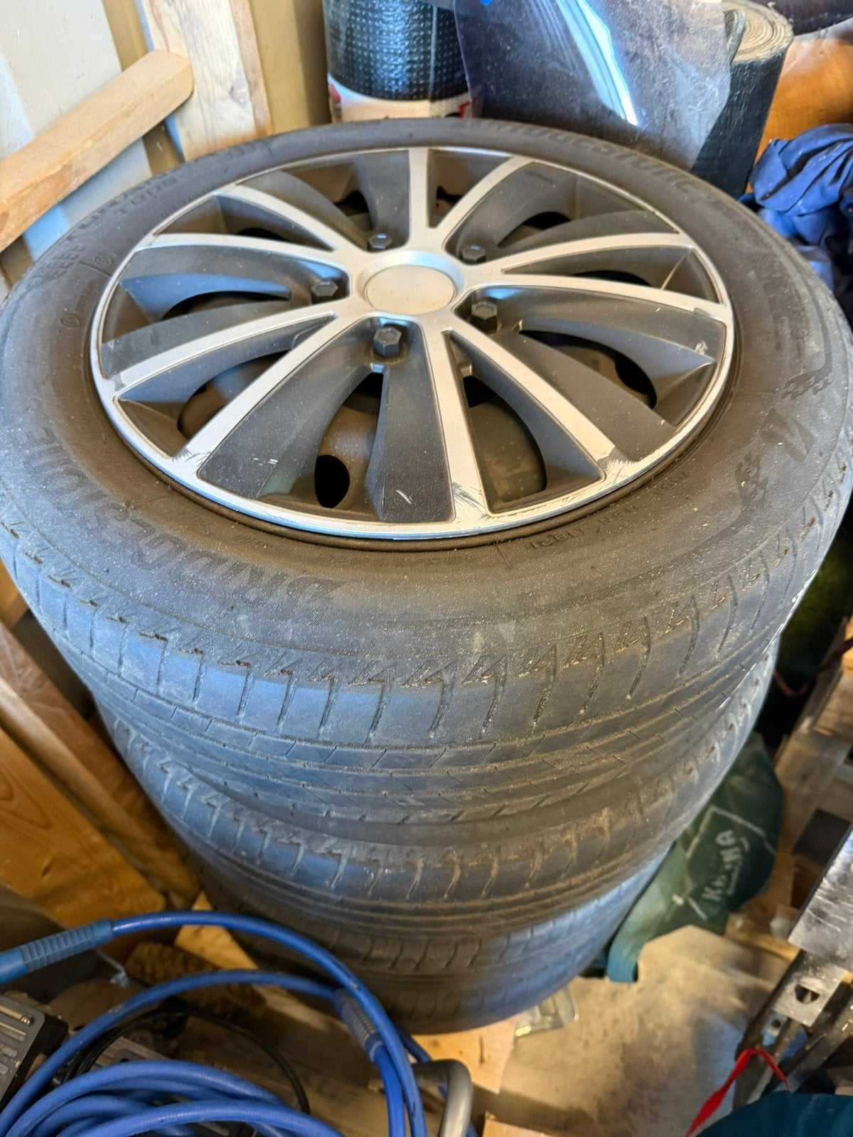 Zomerbanden set Volkswagen Polo 185/60R15 Bridgestone, Ophalen of Verzenden, Gebruikt