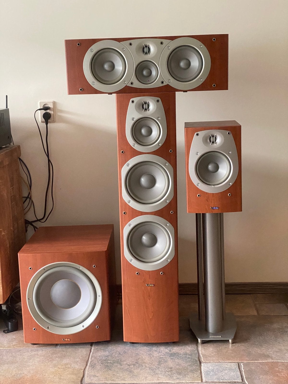 Surround set Infinity, Surroundset, Ophalen, 150 watt of meer, Basreflex