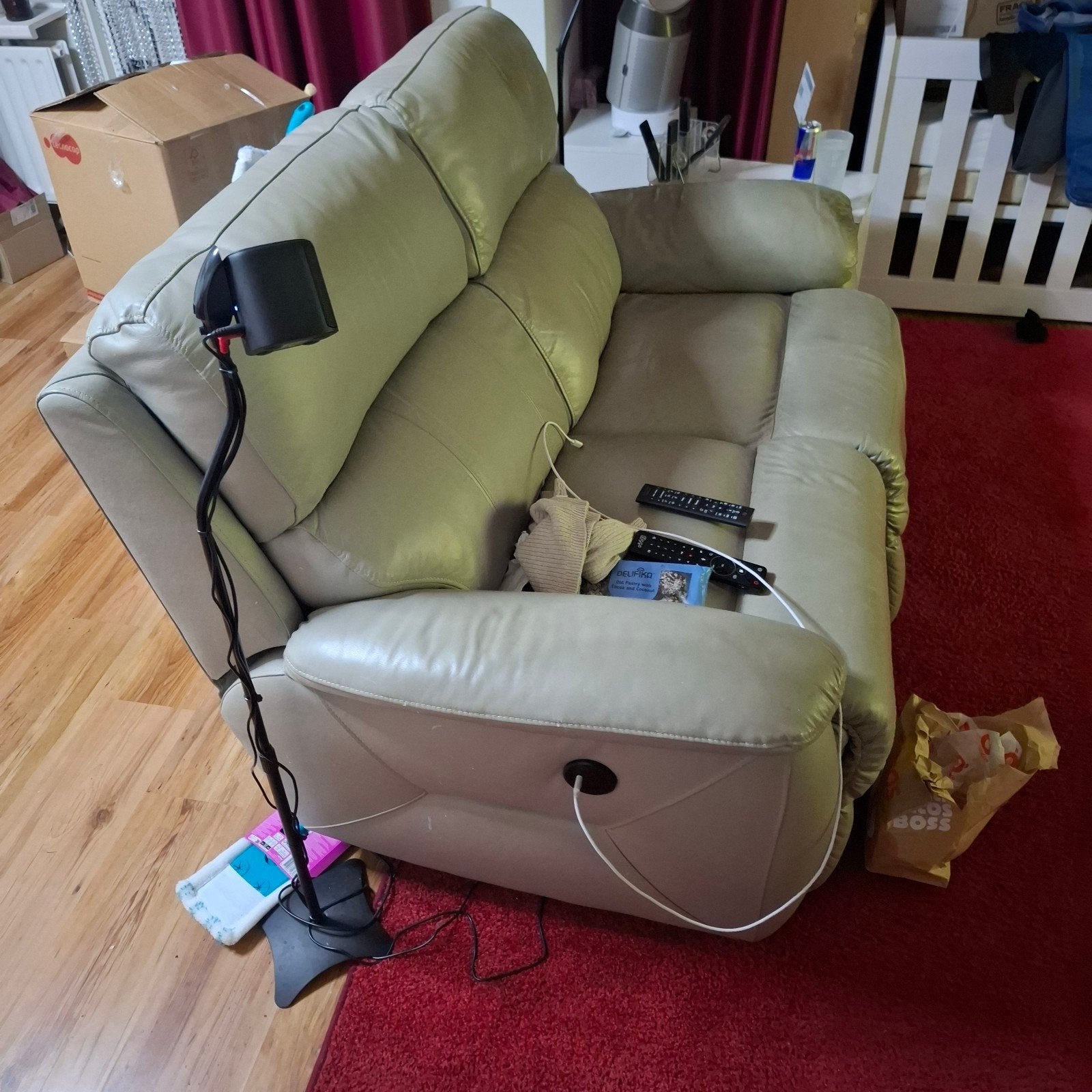 Comfortabele 2-zits bank met relaxfunctie, Ophalen, Gebruikt, 150 tot 200 cm, Tweepersoons