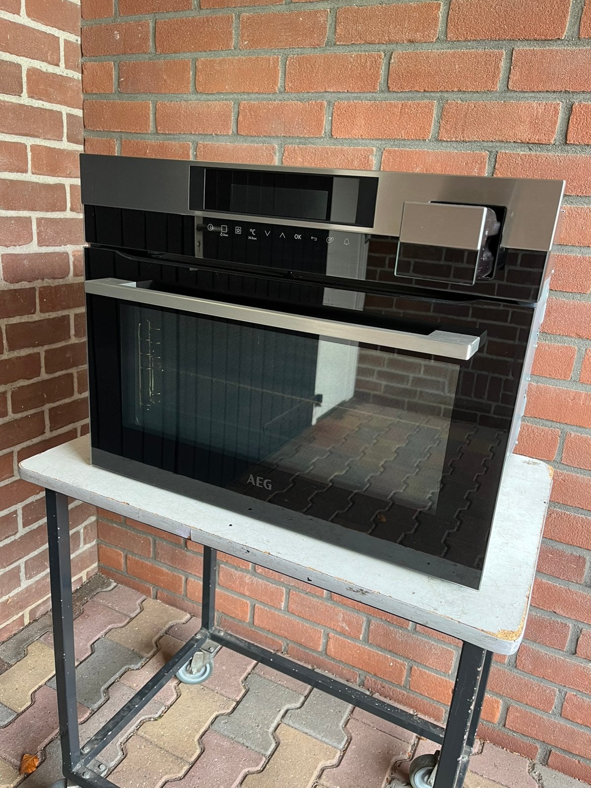 Te koop AEG inbouw combi stoomoven/hetelucht oven/grill, Witgoed en Apparatuur, Ophalen, 45 tot 50 cm, Gebruikt, Hete lucht