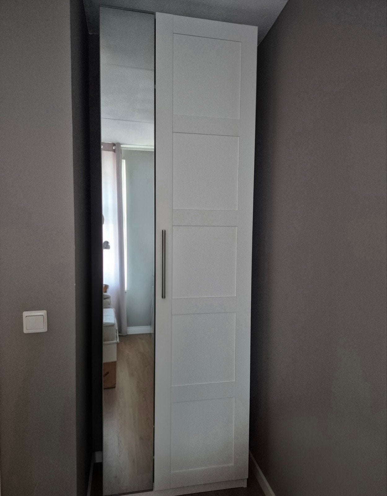Witte ikea Pax kledingkast 75cm breed x 35cm diep, Ophalen, Gebruikt, Met deur(en), 200 cm of meer