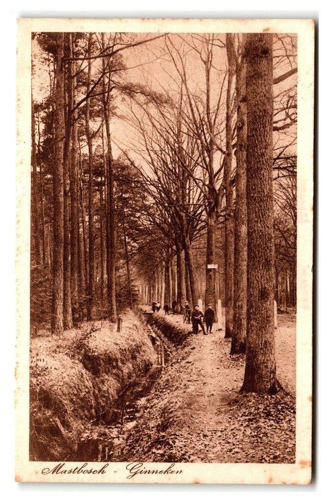 Breda, Ginneken. Mastbosch, Verzenden, 1920 tot 1940, Gelopen, Noord-Brabant