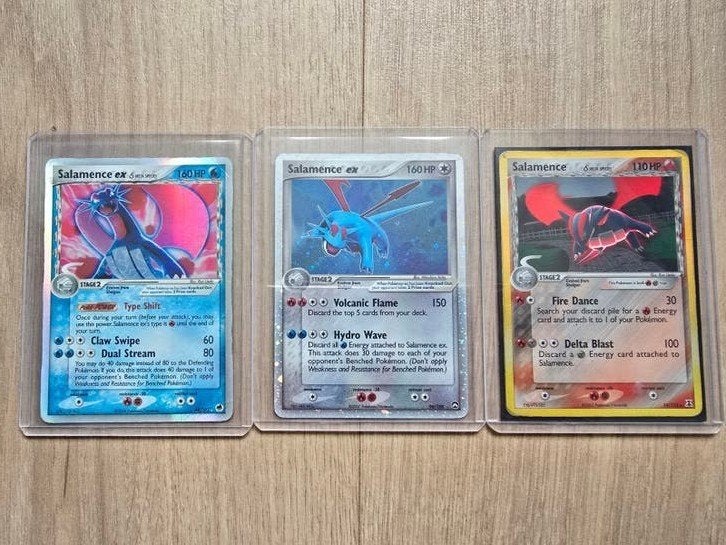 Salamence Pokémon kaarten 2005 & 2007 - Waardevol, Ophalen of Verzenden, Gebruikt, Meerdere kaarten