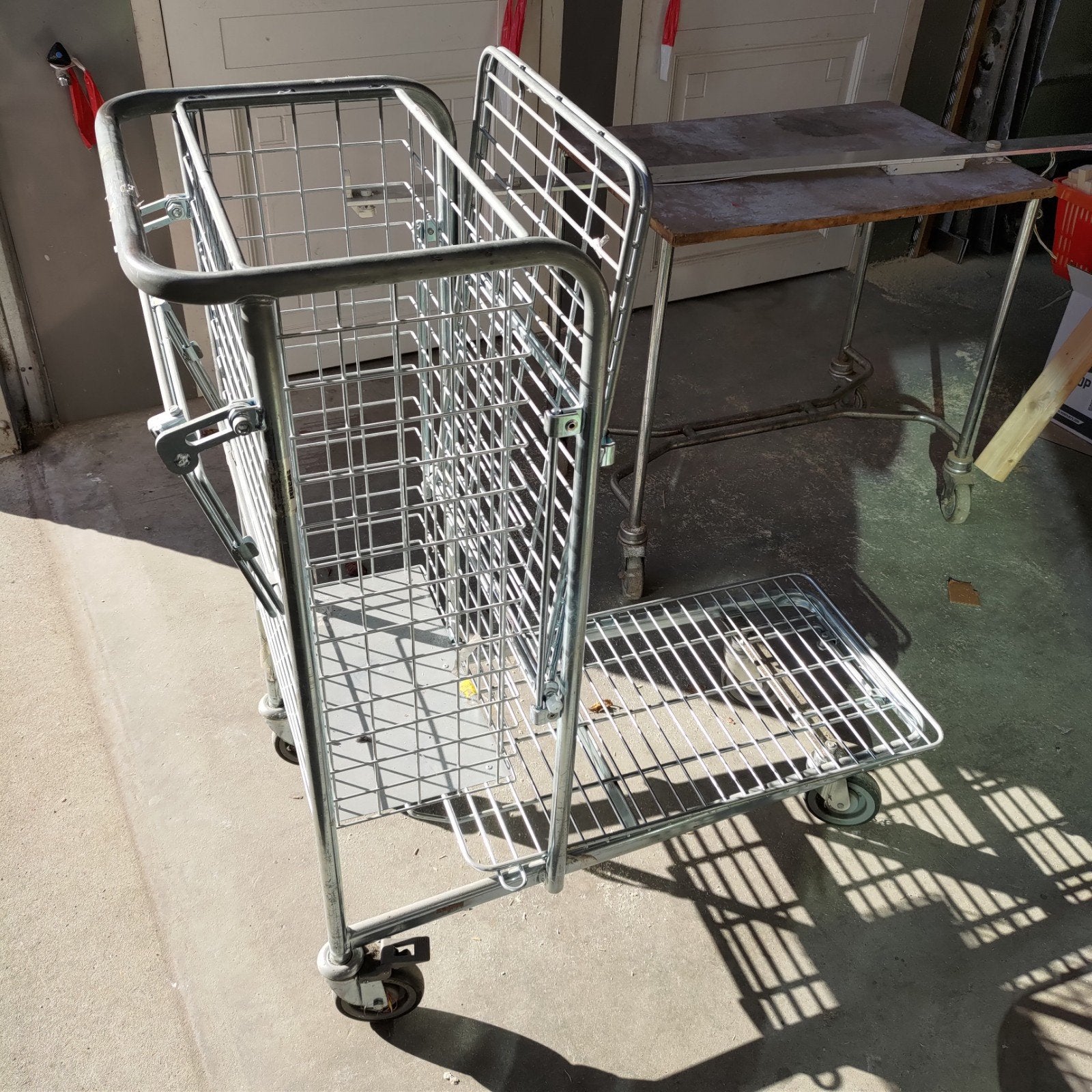 handige transportkar magazijnkar winkelkar., 100 liter of meer, Ophalen, Gebruikt, Transportkar