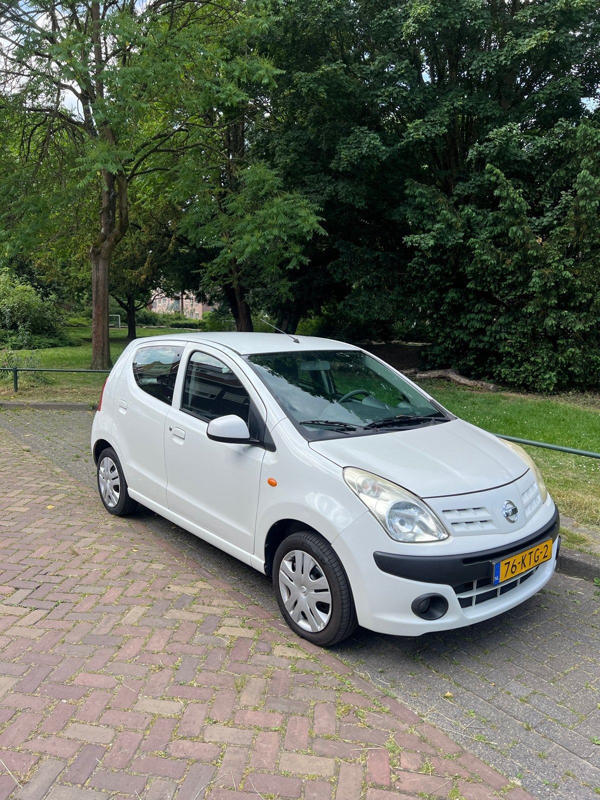 Nissan Pixo 1.0 50KW 5D 2010 Wit, Auto's, Nissan, Voorwielaandrijving, 200 kg, 4 stoelen, Origineel Nederlands