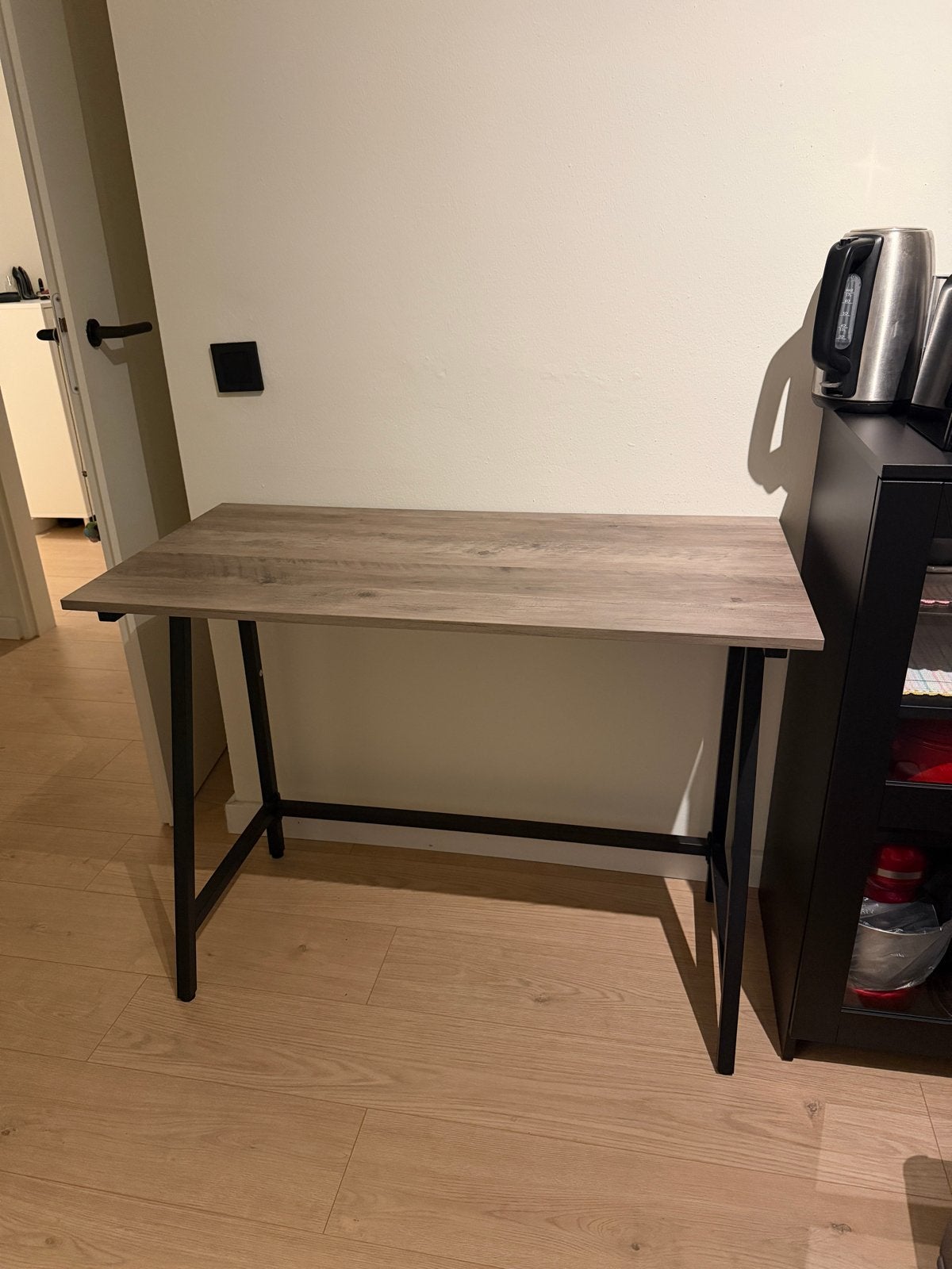 Compact bureau - computer desk, Ophalen, Zwart, Metaal, Zo goed als nieuw