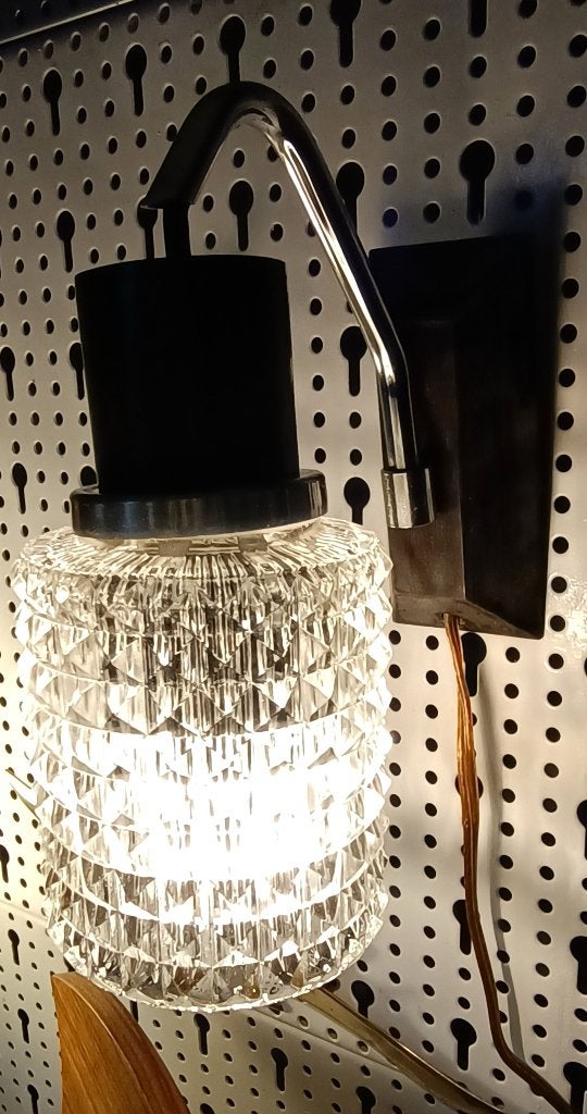 vintage wandlampje - hengellampje  - Scandinavische afkomst, Gebruikt, E14 (klein), Ophalen of Verzenden, Indirect licht