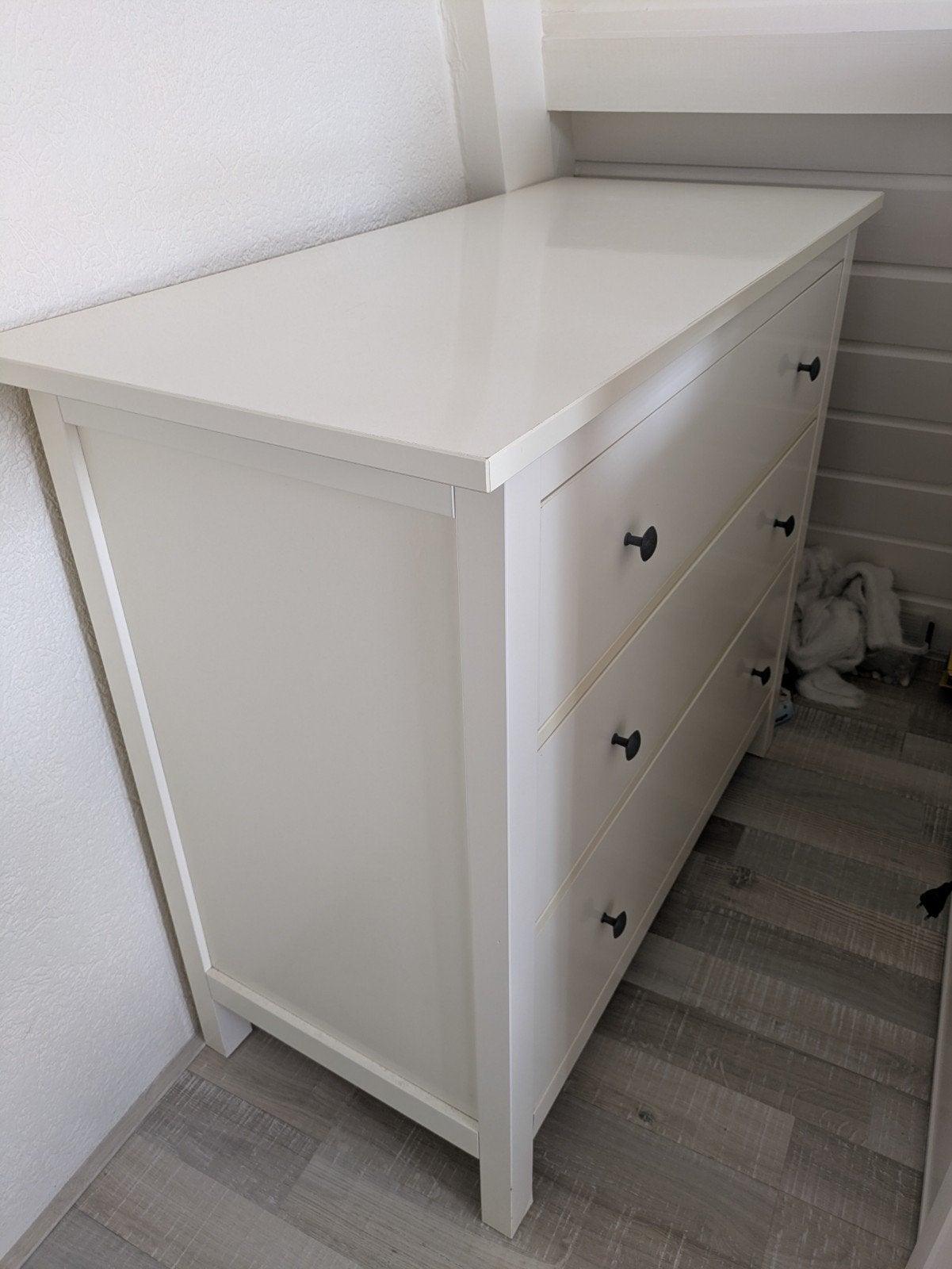 Ikea Hemnes ladekast, wit, 3 lades, Huis en Inrichting, Kasten | Ladekasten, Ophalen, 100 tot 150 cm, 5 laden of meer, Zo goed als nieuw