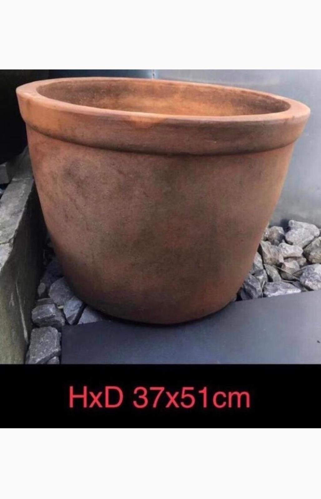Grote oud HollandseTerracotta Bloempot HxD 37x51cm, Ophalen, Gebruikt, 40 cm of meer, Rond