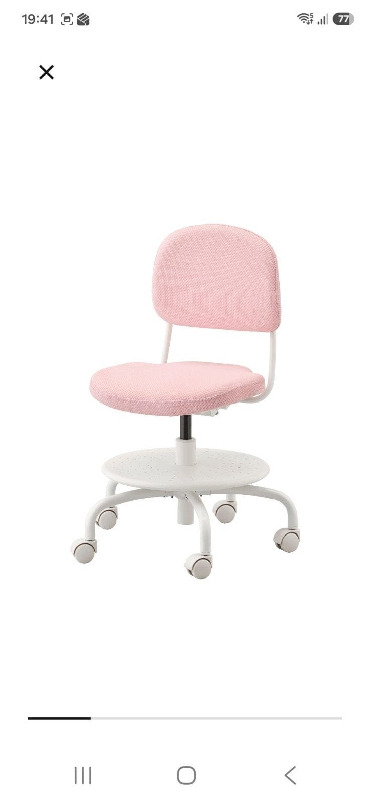 2x Ikea Vimund bureaustoel te koop groen en roze!, Ophalen, Zo goed als nieuw, Roze, Bureaustoel
