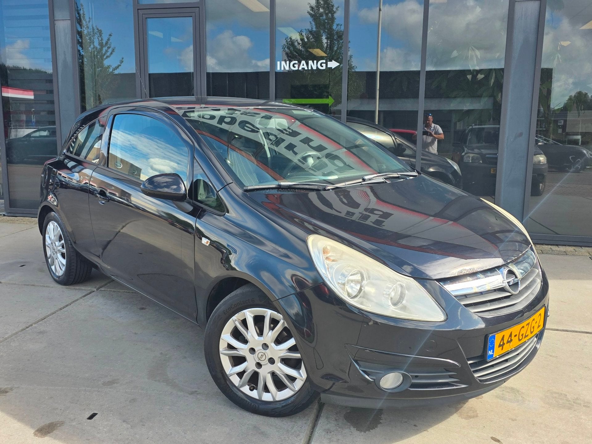 Opel Corsa 1.4-16V Business - Airco - Electr ramen -, Voorwielaandrijving, Stof, Gebruikt, Zwart