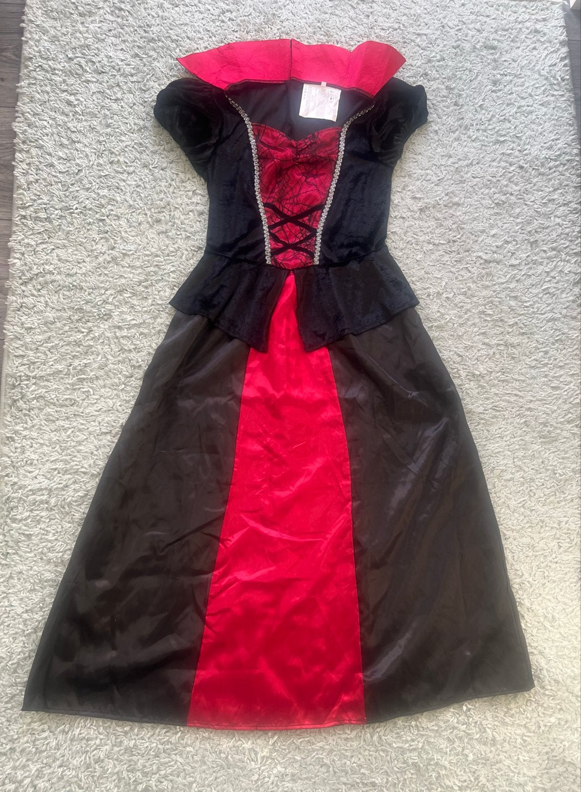 NIEUW, rood/zwarte dracula koningin Halloween jurk, maat M, Maat 38/40 (M), Nieuw, Ophalen of Verzenden, Halloween