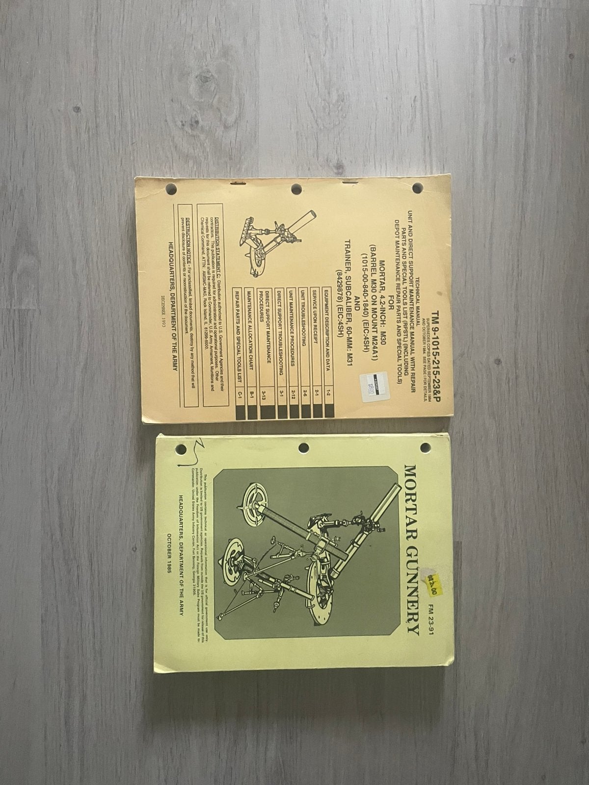 Gedateerde Mortar Boeken - Handleidingen uit 1980, Verzamelen, Militaria | Algemeen, Landmacht, Boek of Tijdschrift, Amerika, Ophalen of Verzenden