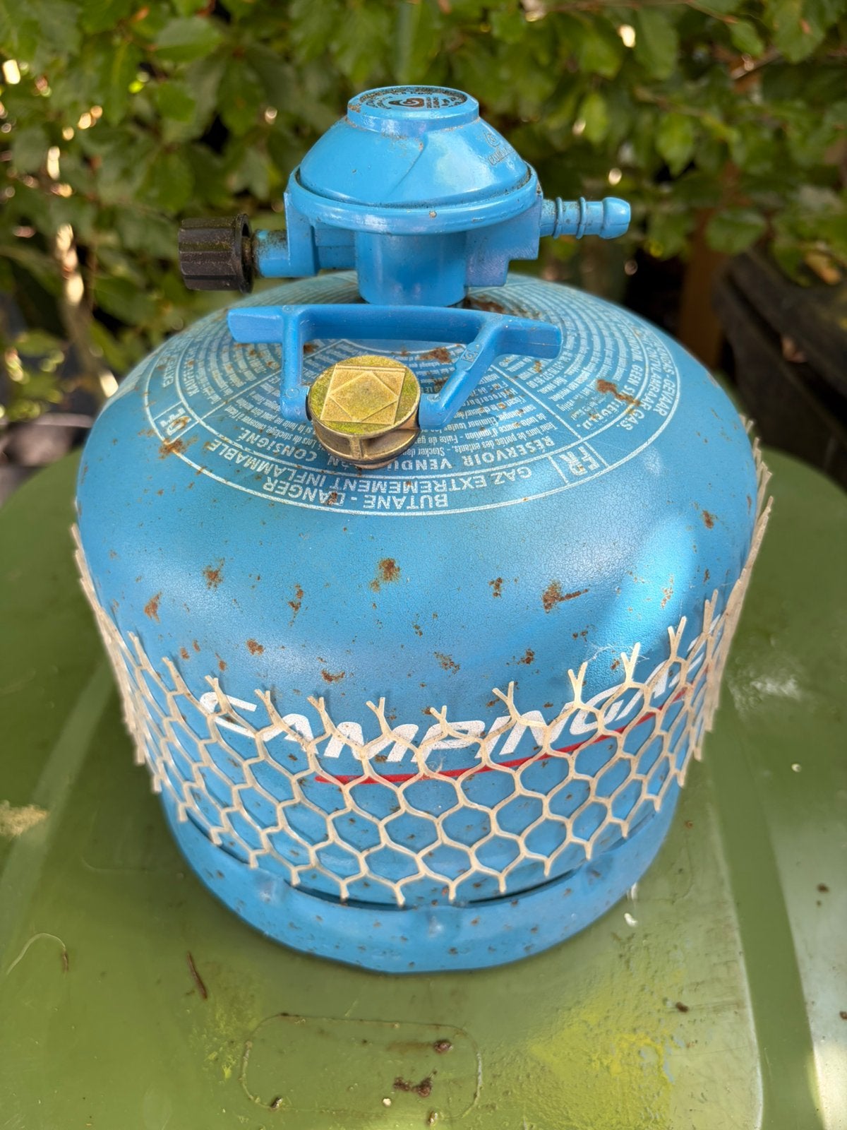Campingaz (koop) fles leeg met gasdrukregelaar, Ophalen, Zo goed als nieuw