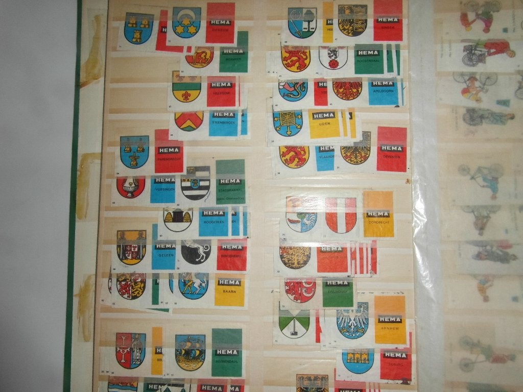 jaren 60, merkjes van Spar, Vivo, Hema, de Gruyter, Kroon en, Ophalen of Verzenden, Zo goed als nieuw, Overige typen