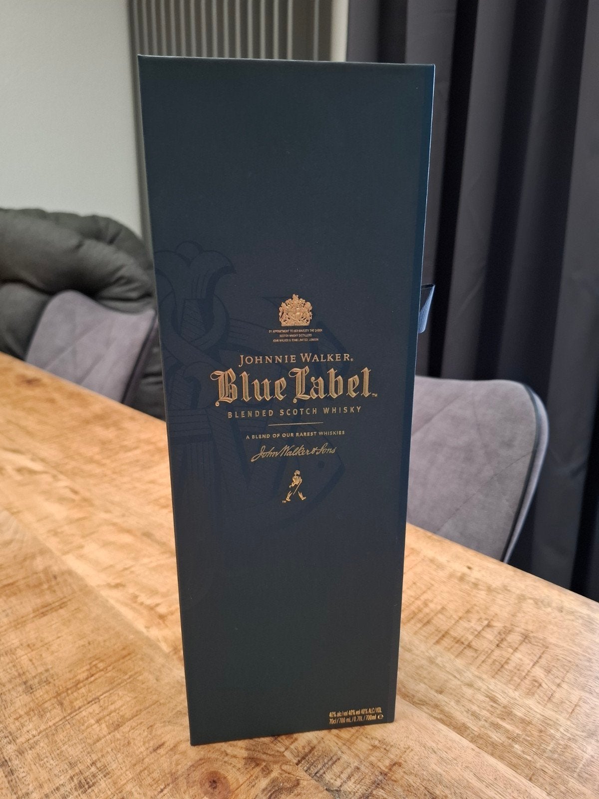 Lege Johnnie Walker Blue Label fles met doos, Ophalen of Verzenden, Gebruikt