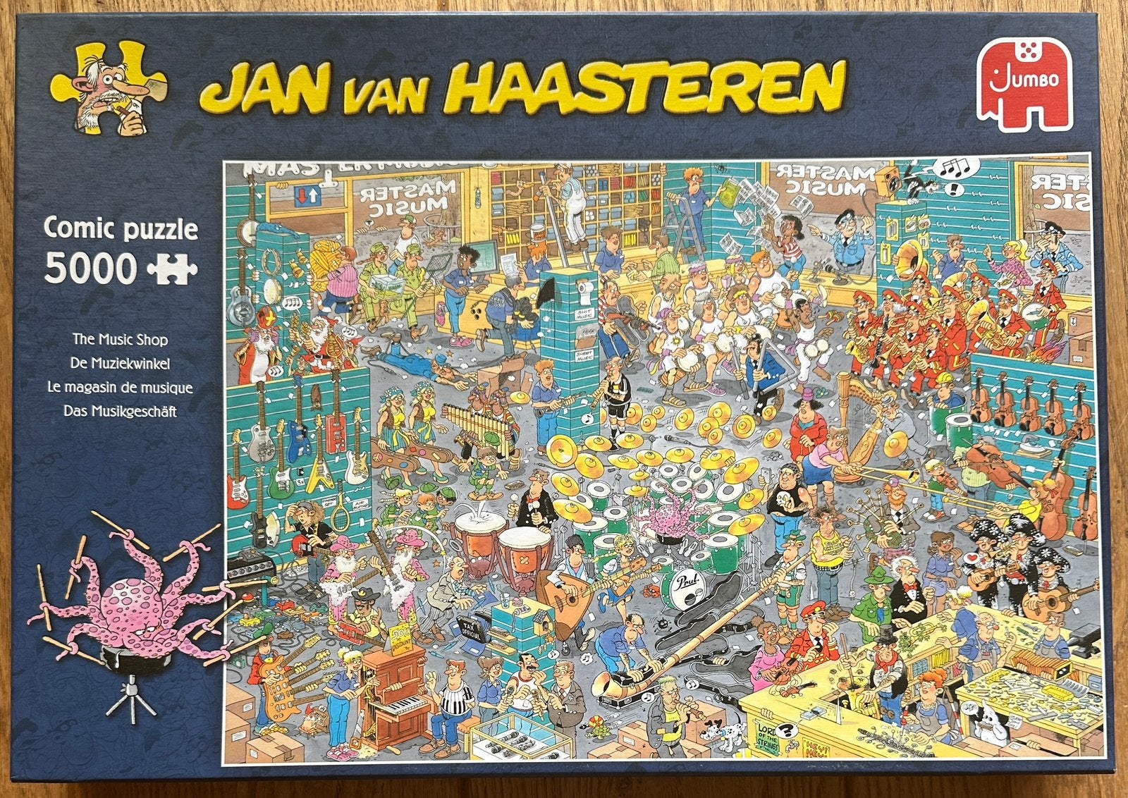 Legpuzzel- Jan van Haasteren- Muziekwinkel- 5000 st, Ophalen of Verzenden, Meer dan 1500 stukjes, Zo goed als nieuw, Legpuzzel