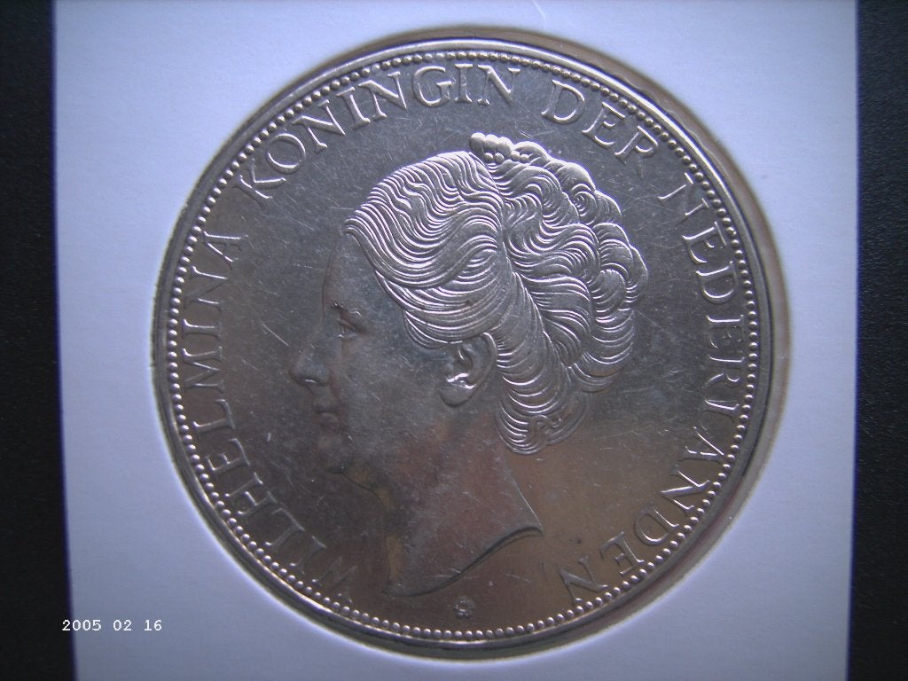 Zilver Rijksdaalder 1933..., Ophalen of Verzenden, Koningin Wilhelmina, 2½ gulden, Zilver
