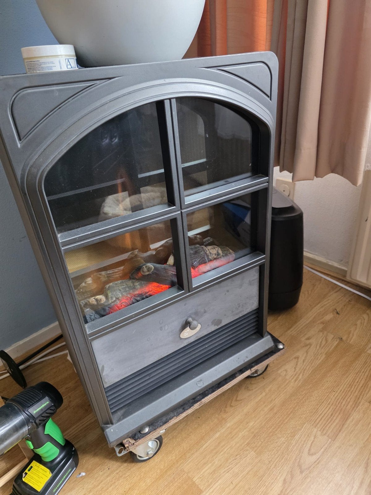 kachel met haard te koop, Ophalen, Zo goed als nieuw, Hout, Houtkachel
